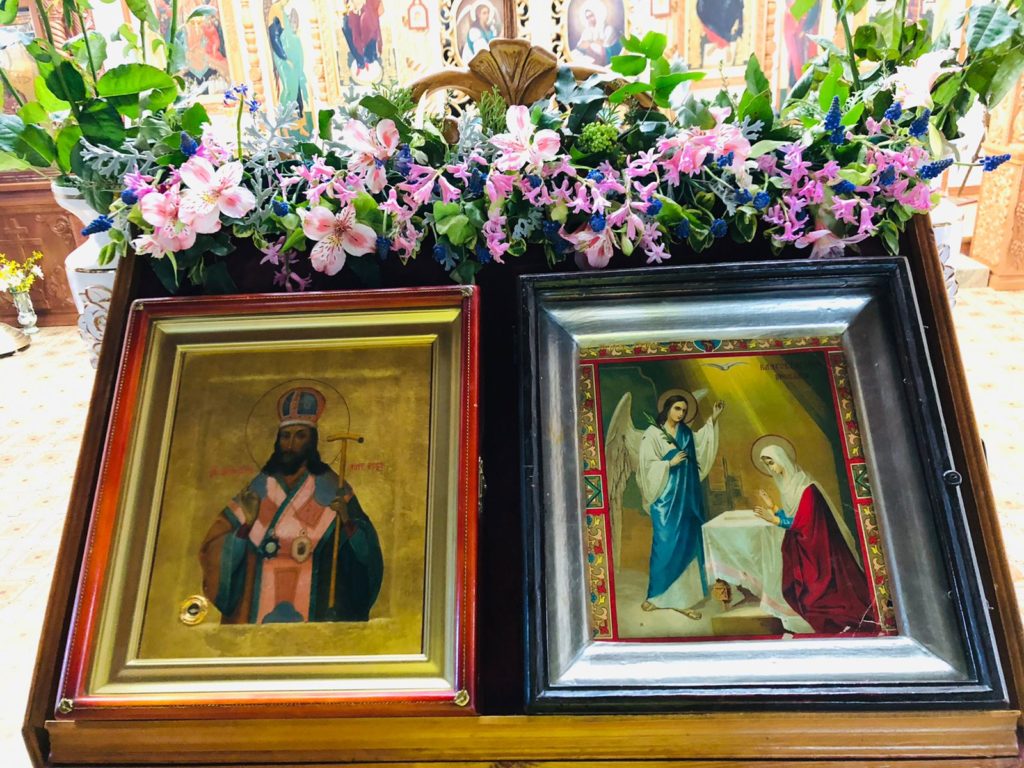 В праздник Благовещения Пресвятой Богородицы в храме святителя Димитрия митрополита Ростовского